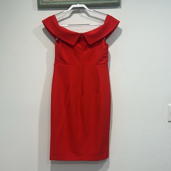 Bardot Red Off-Shoulder Pretty Sexy Sheath Mini Dress women’s size 8 - Picture 7 of 7